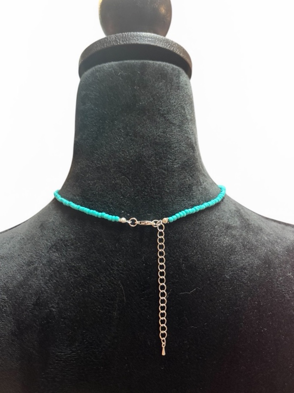 Turquoise Multicolored Western Navajo Beaded, seed beads,Necklace,chocker - Picture 5 of 6